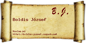 Boldis József névjegykártya
