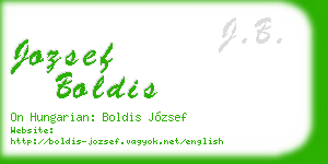 jozsef boldis business card