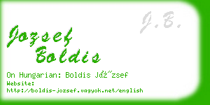 jozsef boldis business card